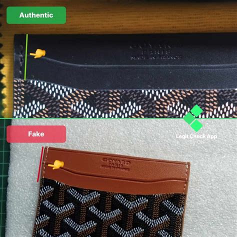 goyard card holder real vs fake|how to identify a goyard wallet.